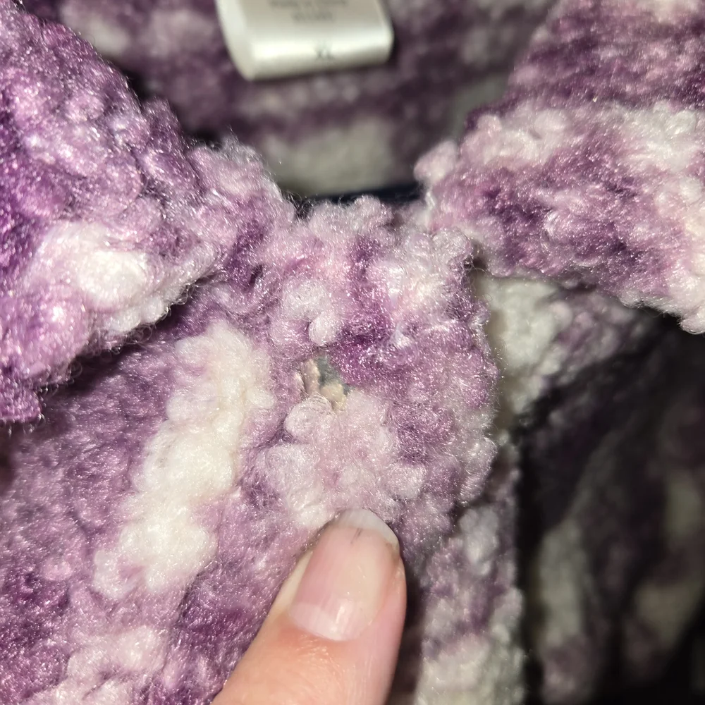Blair Purple and Cream Fleece Jacket - Picture 4 of 4